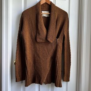 Rachel Roy Brown Cardigan Knit Sweater in women’s size L
